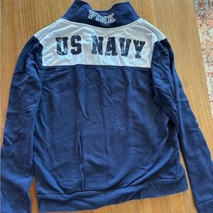 Victorias Secret Pink Navy quarter zip